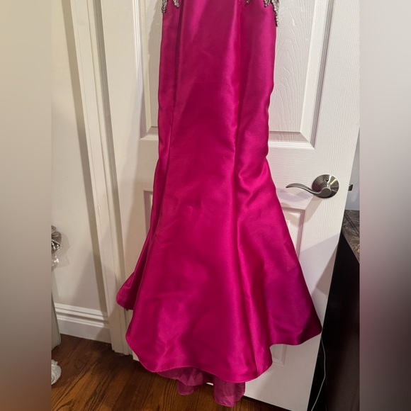 Jovani Pink and Silver Evening Gown - Picture 4 of 8